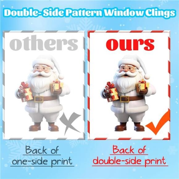 251PCS 3D Christmas Snowflake Window Clings - Holiday Decorations for Glass - Picture 6 of 8